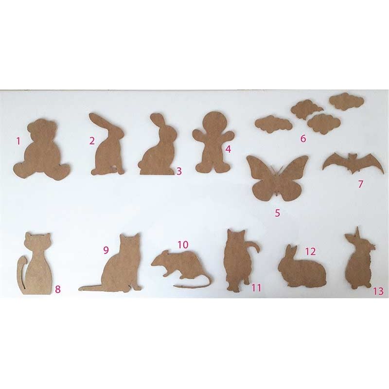 silhouette animaux pour décorer une chambre d'enfant