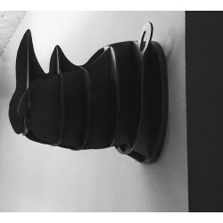 Jolie tête de rhino en bois, à accrocher au mur