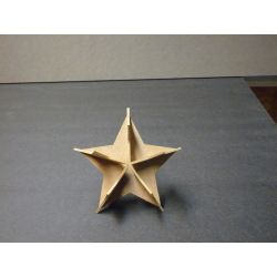 décoration de table en bois en forme étoile
